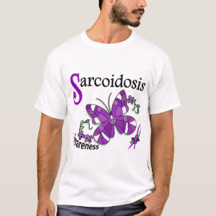 T-shirt Sarcoïdose du papillon 2 en verre souillé
