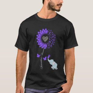 T-shirt Sarcoidose Sensibilisation Tournesol Eléphant Papi
