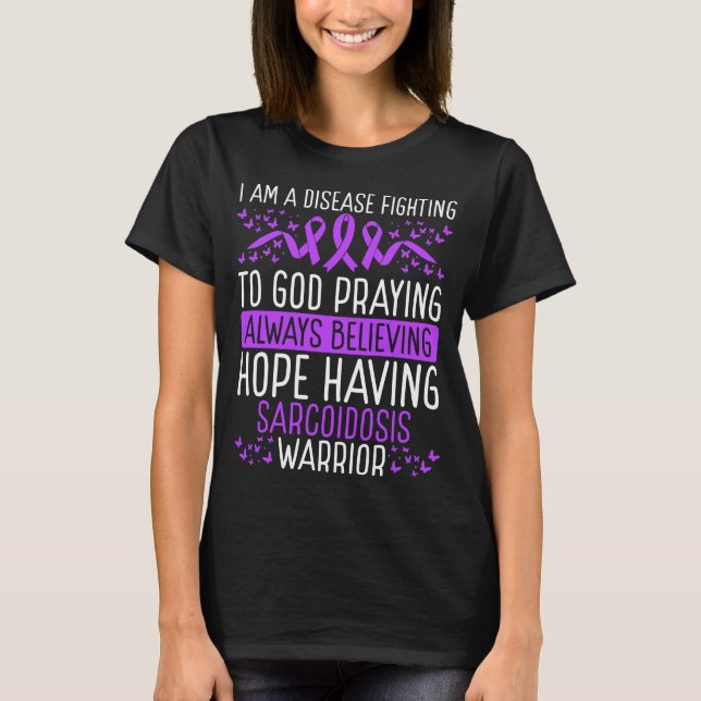 T-shirt Sarcoïdose Warrior Disease Awareness Ribbon (Devant)