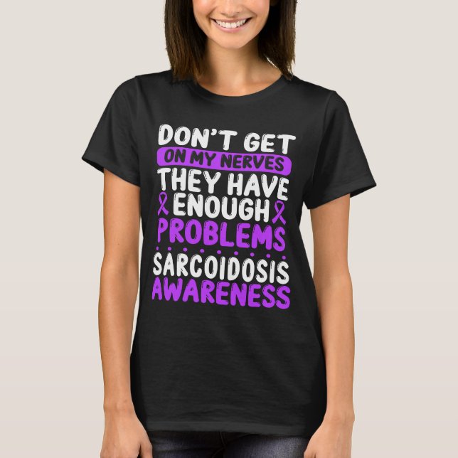 T-shirt Sarcoidosis Ruban Sarcoïdose Journée de sensibilis (Devant)