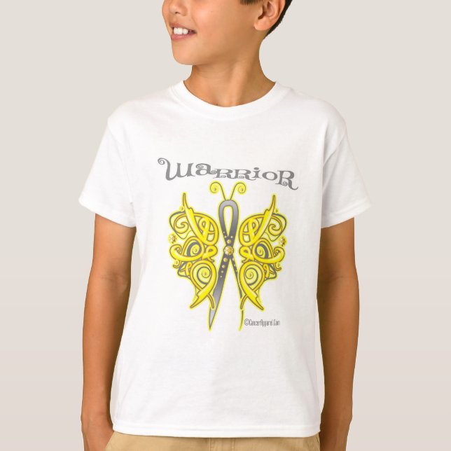 T-shirt Sarcoma Cancer Guerrier papillon celtique (Devant)