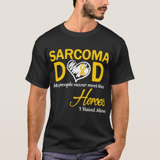 T-shirt Sarcoma Papa J'Ai Levé La Mienne (Devant)
