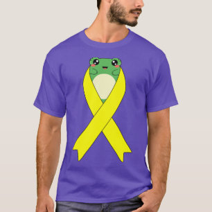 T-shirt Sarcome Cancer Sensibilisation Kawaii Frog jaune R