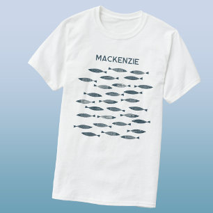 T-shirt Sardines Amusantes Personnalisées Côtières