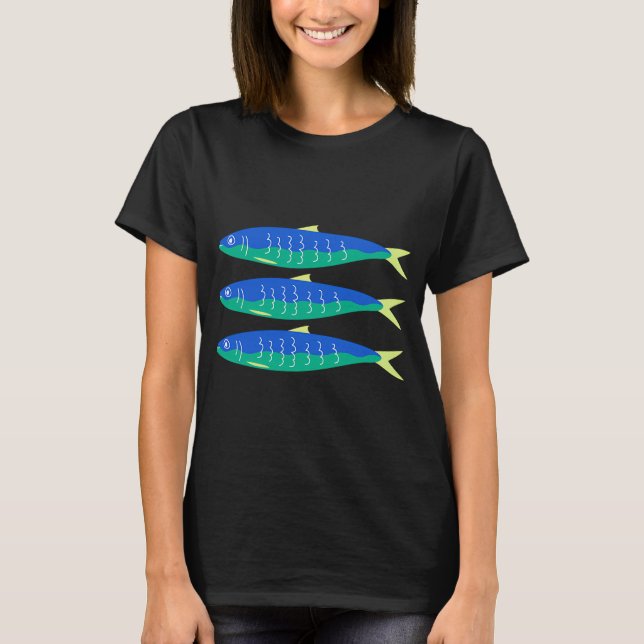 T-shirt Sardines bleues (Devant)