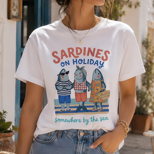 T-shirt Sardines en vacances graphique d'été côtier (Créateur téléchargé)
