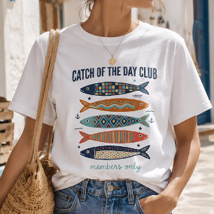 T-shirt Sardines Rétro Graphiques du Club des Prises du Jo