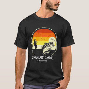 T-shirt SARDIS LAKE OKLAHOMA Drôle Camping de pêche ét