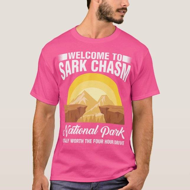T-shirt Sark Chasm Sarcasm Pun Funny Shirts Camping Randon (Devant)