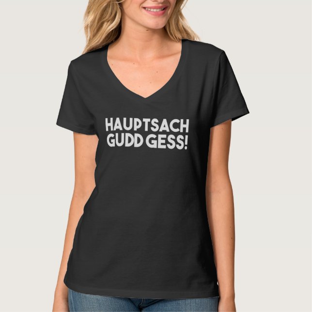 T-shirt Sarland Saarländer Hauptsach Gudd Gess Dialect Sa (Devant)