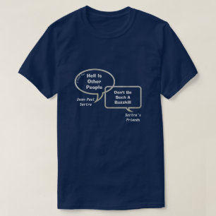 T-shirt Sartre et ses bourgeons sur la philosophie 2- Une 