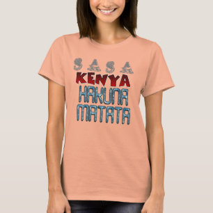 T-shirt Sasa Kenya Nice Joli Hakuna Matata Texte De Concep