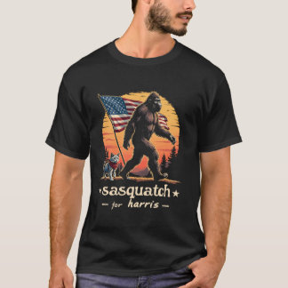 T-shirt Sasquatatch Pour Harris Big Foot Cats American Fla