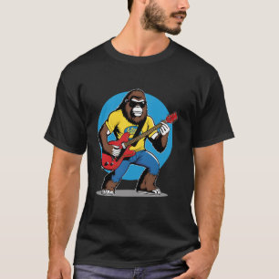 T-shirt Sasquatch Aime Les Lunettes De Soleil Rock Roll Su