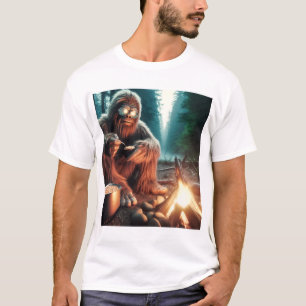 T-shirt Sasquatch au feu de camp