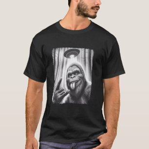 T-shirt Sasquatch Big Foot Yéti Selfie Rock On UFO Alien F