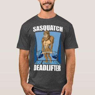 T-shirt Sasquatch Big Pied Deadlifting Gymnase