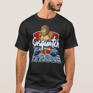 T-shirt Sasquatch Big Pied Deadlifting Gymnase