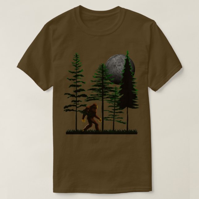 T-shirt Sasquatch Bigfoot Hiding (Design devant)