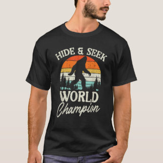 T-shirt Sasquatch Cacher Rechercher Champion du Monde Bigf