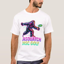 Sasquatch drôle de golf à disque néon rétro - Bigf
