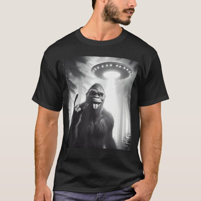 T-shirt Sasquatch drôle Sie avec un panneau de roche extra (Devant)