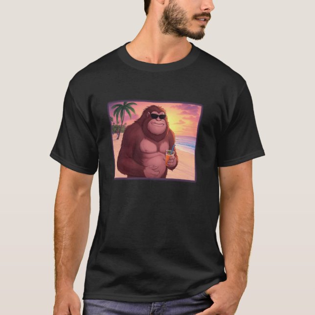 T-shirt Sasquatch en vacances drôle (Devant)
