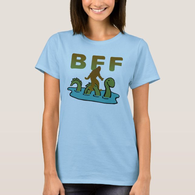 T-shirt Sasquatch et Nessie sont BFF (Devant)