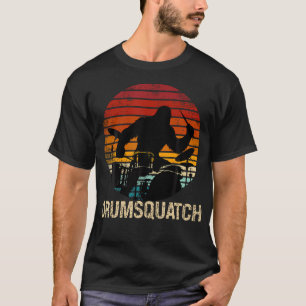 T-shirt Sasquatch Jouant Des Tambours Bigfoot Batteur Musi