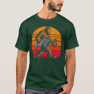 T-shirt Sasquatch Joueur Jeux Rétro Hommes Garçons un ami