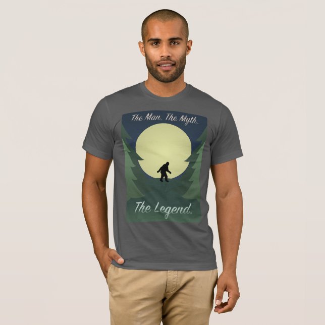 T-shirt Sasquatch "l'homme le mythe chemise de la légende" (Devant entier)
