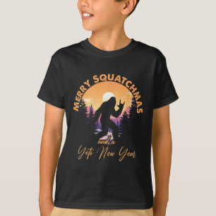 T-shirt Sasquatch Père Noël Yeti Joyeux Squatchmas Bigfoot
