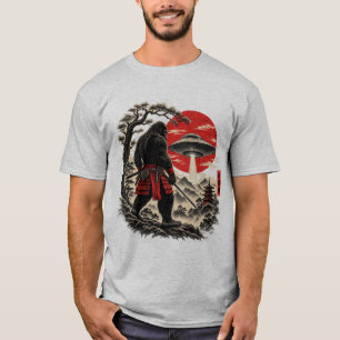 T-shirt Sasquatch samouraï sous le soleil rouge