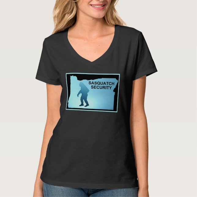 T-shirt Sasquatch Security - Oregon (Devant)