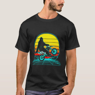 T-shirt Sasquatch Sur Vaporwave Moto