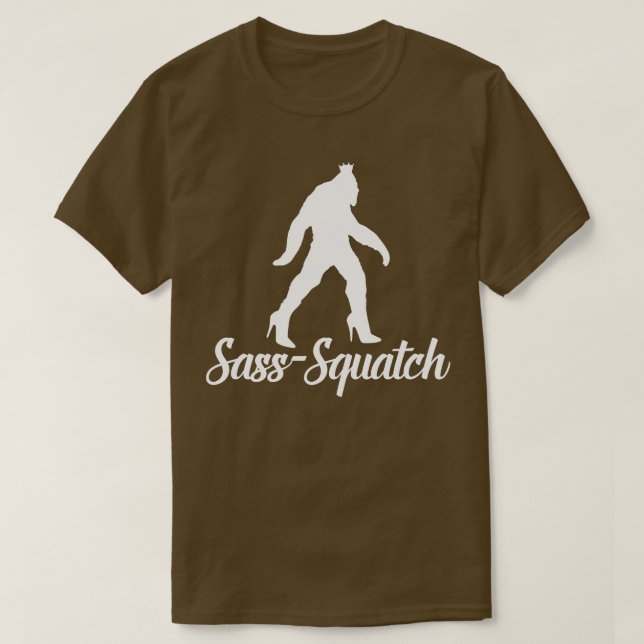 T-shirt Sass Squatch blanc (Design devant)
