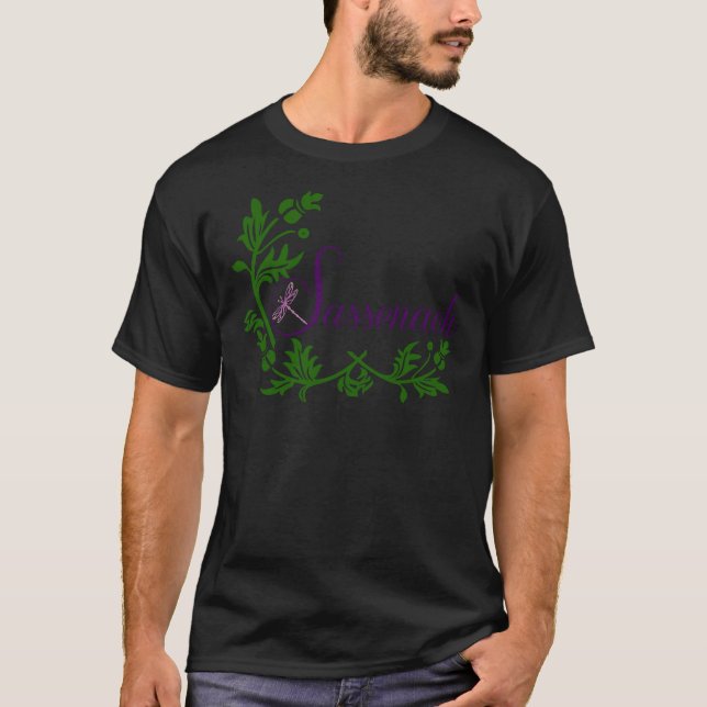T-shirt Sassenach libellule logo floral Sticker (Devant)
