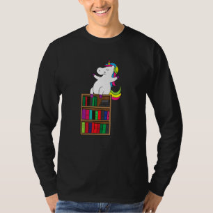 T-shirt S'Asseoir Sur L'Étagère Lecture Unicorne