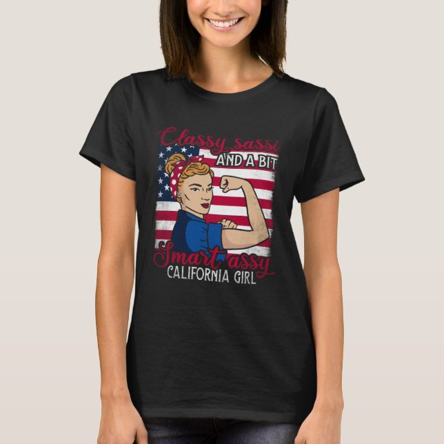 T-shirt Sassi Classique Et Une Fille Assi Californie Un Pe (Devant)