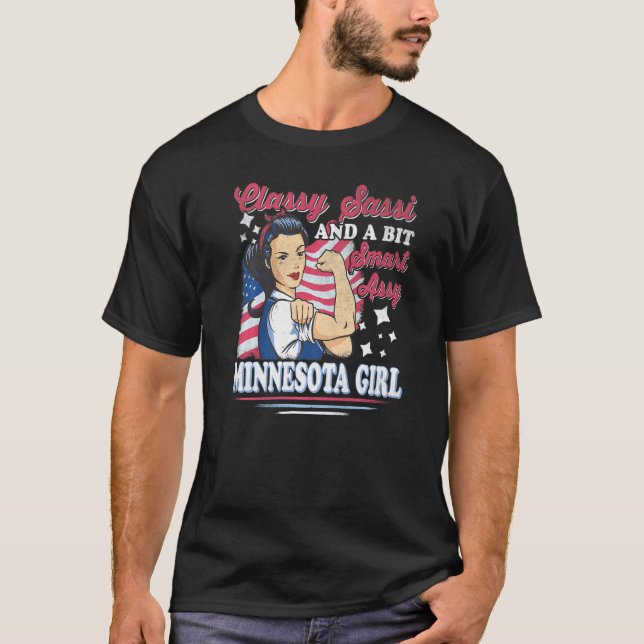 T-shirt Sassi Élégante Et Un Peu Smart Assi Fille Du Minne (Devant)