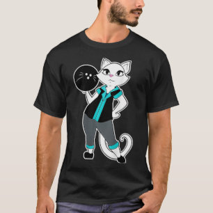 T-shirt Sassy Alley Cat Bowling Team Backside T