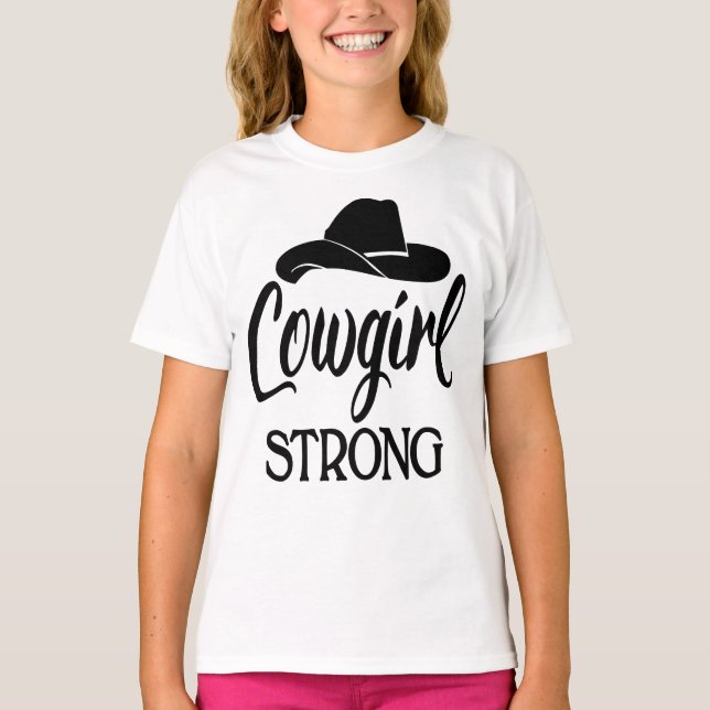 T-shirt Sassy Cowgirl Strong Cowboy Casquette Line Dancing (Devant)