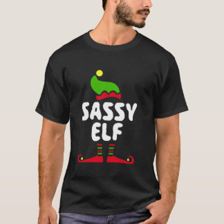 T-shirt Sassy Elf Correspondant Elfe de Noël