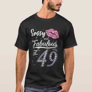 T-shirt Sassy Et Fabuleux À 49 49E K Lèvres De Couronne