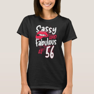 T-shirt Sassy Et Fabuleux À 56 Femme Feministe 56e Naissan