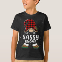 Sassy Gnome Buffalo Plaid Matching Family Christma