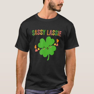 T-shirt Sassy Lassie Lass Irlandais Plein De Sass St Patri
