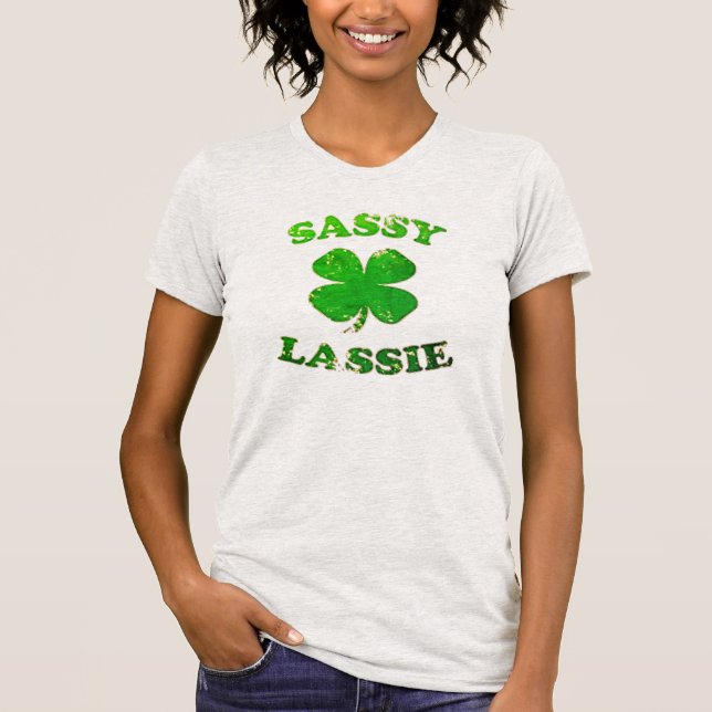 T-shirt Sassy Lassie St. Patrick's Day Tee (Devant)