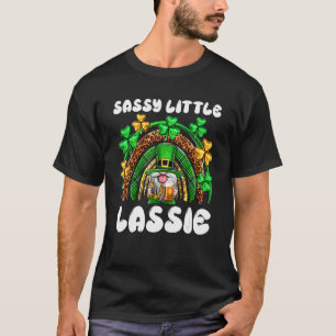 T-shirt Sassy Little Lassie Rainbow Leopard Green C