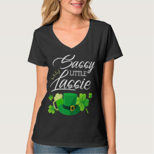 T-shirt Sassy Little Lassie St Patrick's Day Drôle